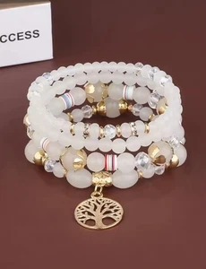 4 Stücke Boho Armbänder Baum des Lebens Charm Armband Set - Bild 1 von 3