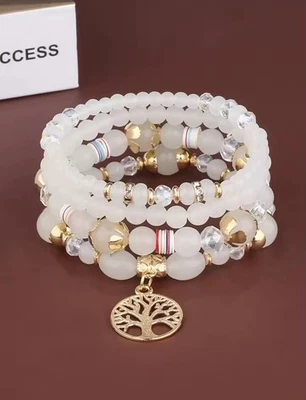 4 Stücke Boho Armbänder Baum des Lebens Charm Armband Set - Bild 1 von 3