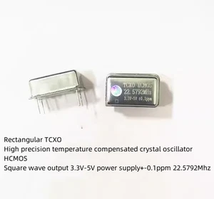 Rectangle High-precision 0.1ppm 3.3V-5V HCMOS DIP14 TCXO Crystal 22.5792MHZ - Picture 1 of 5