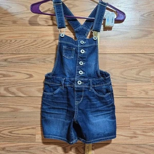 Levis Shortalls Bib Overalls Shorts Sz 8 Youth. [T16/93] - Picture 1 of 9