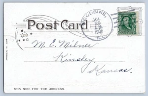 Woodbine Illinois Jo Daviess 1906 3/3 Doane Cancel EKU DPO 1874-1962 Postcard - Picture 1 of 2