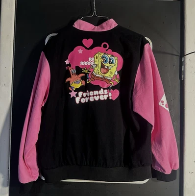 SpongeBob SquarePants Friends JH Design Girls Race Jacket 2013 Size XL 11-12 - Image 1 of 4