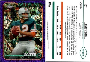 2024 Topps Chrome - Bob Griese #107 Purple Refractor - Picture 1 of 1