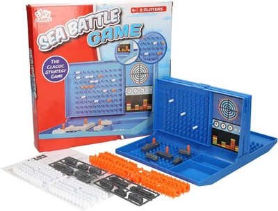 BATTLESHIP SEA BATTLE STRATEGY CLASSIC 2 PLAYER FUN FAMILY GAME GIFT COMBAT NEW - Image 1 of 4