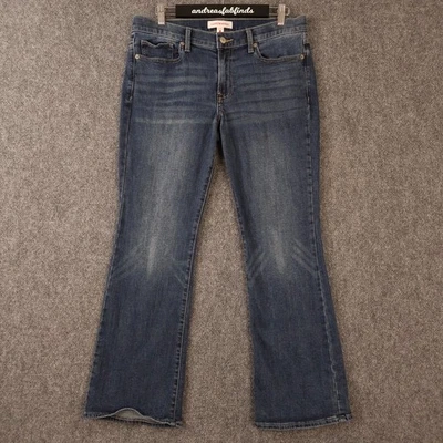 Pantalones de mezclilla elásticos de tiro medio azul dulce Lucky Brand para mujer 12 31 lavado oscuro Foto 1 de 4