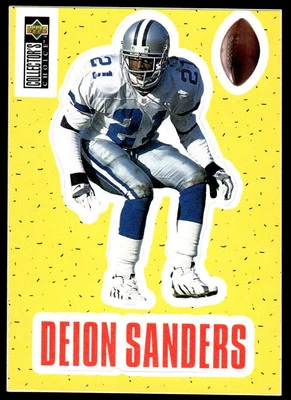 1996 Collector's Choice #S8 Deion Sanders FOOTBALL Dallas Cowboys - Image 1 of 2