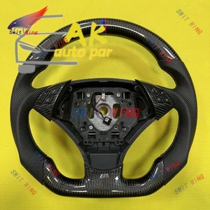 Carbon Fiber Steering Wheel fits For BMW 5-Series E60 E61 2003-2009 with Buttons - Picture 1 of 7