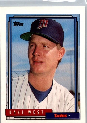 1992 Topps Dave West Minnesota Twins #442 - Image 1 of 2