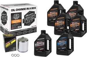 MAXIMA RACING OIL Evolution Mineral 20W-50 Oil Change Kit - Chrome Filter Fits - Picture 1 of 1
