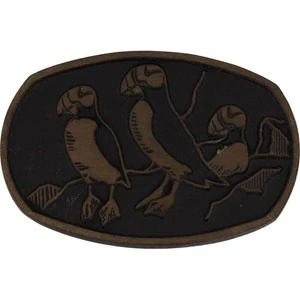 Bronze Gentoo Penguin Antarctica King Chinstrap Emperor 70s Vtg Belt Buckle - Picture 1 of 5