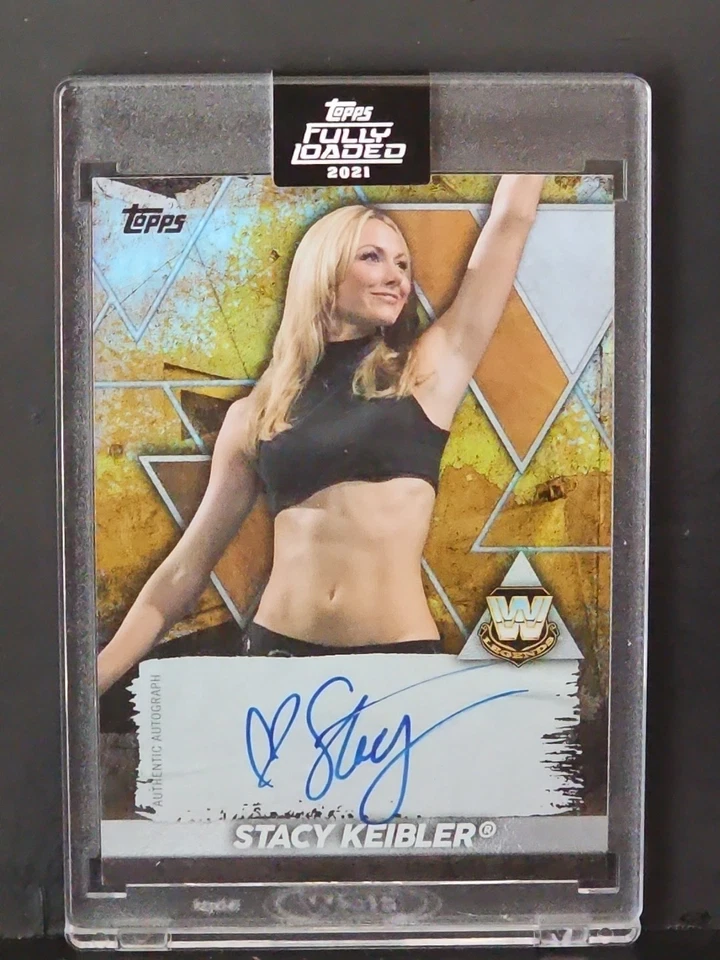 2021 Topps WWE Fully Loaded Legends Gold Stacy Keibler AUTO HOF / 99 - Image 1 of 2