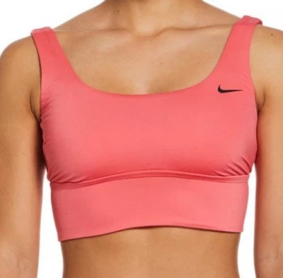NUEVO CON ETIQUETAS $58 Para mujeres Nike Swim Essentials Cuello Redondo Midkini Top XXL Foto 1 de 4