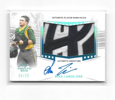 Shea Langeliers 2019 Leaf Trinity Patch Auto  34/35 - Image 1 of 2