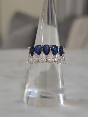 Size 7 Bomb Party Sept 2025 Ring "Take The Starry Path" RG99464 Sapphire on Gold - Image 1 of 4