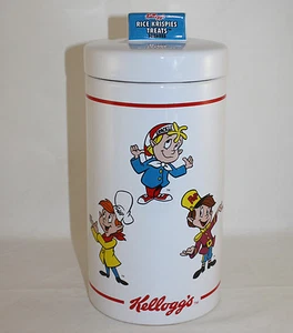 1999 KELLOGS RICE KRISPIES COOKIE JAR, TREATS JAR, CERAMIC - Picture 1 of 5