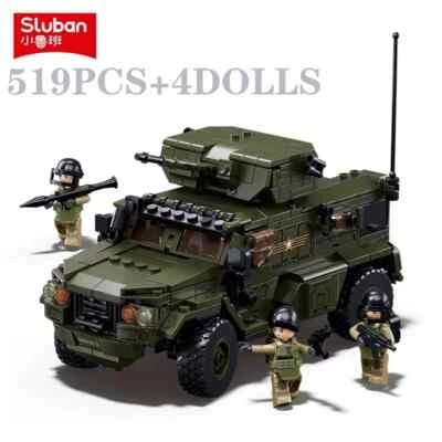 Sluban 519PCS Military VDVS Assault Armored Vehicle Car Model Building Blocks - Image 1 of 4