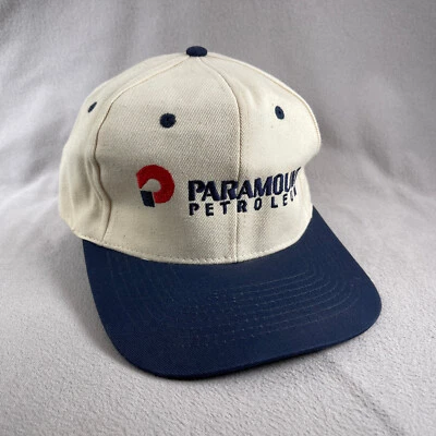 Gorra Paramount Petroleum Para Hombre Talla Única Blanca Snapback Gorra KC Gorras Bordadas De Colección Foto 1 de 4