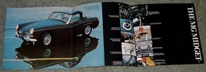 Cartel folleto de distribuidor vintage plegable original MG Midget Mark III 1968-68 - Imagen 1 de 5