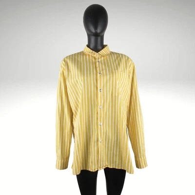 Camisa boho suelta a rayas amarillas para mujer MARIMEKKO JAKAPOIKA L de gran tamaño unisex Foto 1 de 4