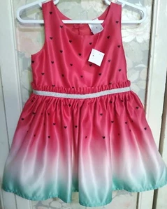 🎀TARGET Size 1 Toddler Special Occasion RED PARTY DRESS Hearts Fit & Flare 12Ms - Picture 1 of 16