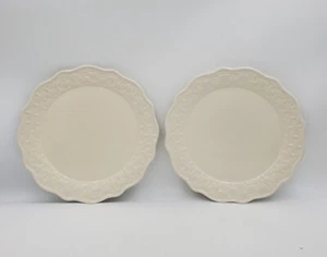 Menge 2 Haus und Garten Party Veranda 11"W Abendessen Steinzeug Teller Korbgeflecht - Bild 1 von 9