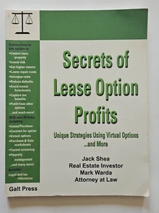 Jack Shea - Secrets des bénéfices des options de location - Manuel écrit - Photo 1 sur 8