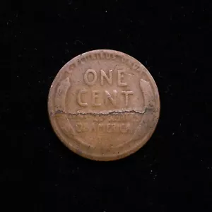 1914 P Wheat Cent Reverse Lamination - Picture 1 of 2