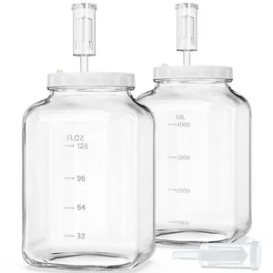 1.5 Gallon Large Fermentation Jars with 2 Airtight Lids and 3 Airlocks Wide Mou - Picture 1 of 6
