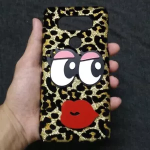 For Phones 3D Bling Deluxe Shiny Leopard Cute Lips Eye Hard Back Skin Case Cover - Picture 1 of 1