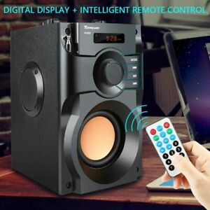 Wireless Speaker Bluetooth Bass Heavy Indoor Outdoor Stereo Subwoofer w/ Remote