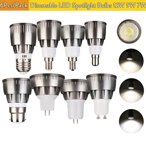 6x Dimmable Cob Led Spotlight E14 Cold Light 9W Warm Red 6000K Room Mr16 Power - Picture 1 of 19