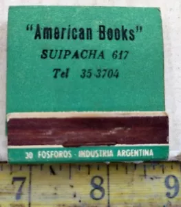 AMERICAN BOOKS ARGENTINA MATCHBOOK {86} - Picture 1 of 4