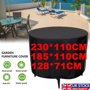 Round Furniture Cover Heavy Duty Waterproof Outdoor Garden Patio Table Chair UK - Picture 1 of 18