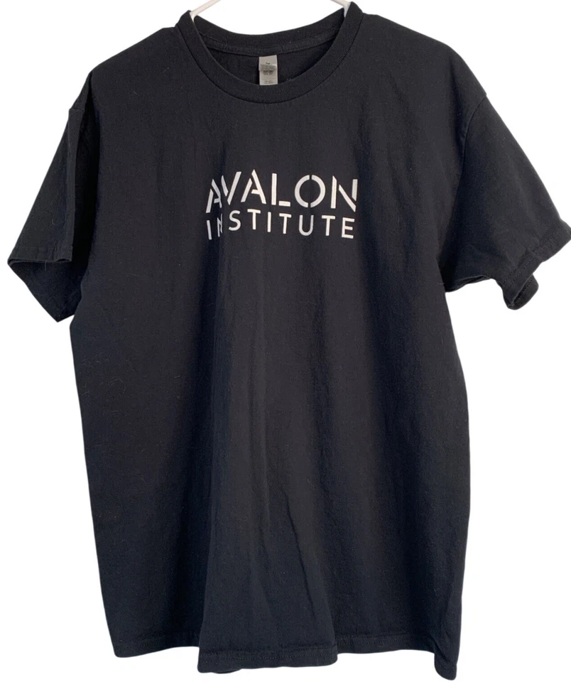 Camiseta negra Avalon Institute Las Vegas Beauty School L algodón 8917 Foto 1 de 4