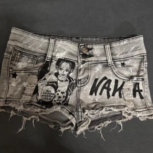 mujer nuevo estilo estampado pantalones informales tiro bajo denim ultracorto pantalones cortos para - Imagen 1 de 7