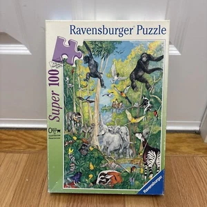 Vintage Ravensburger Super 100 Puzzle Hide & Seek Jungle 1996 Germany - Picture 1 of 3