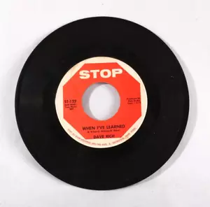 When I've Learned / I Don't Need Nobody Else by Dave Rich, 1967, 7" 45 rpm, EX - Imagen 1 de 2