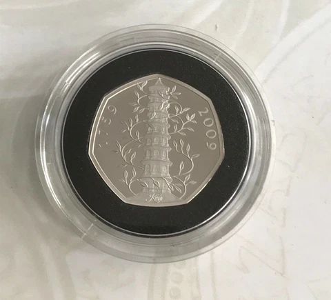 Simply Coins~ 2019 SILVER PROOF KEW GARDENS 50 PENCE COIN Cover