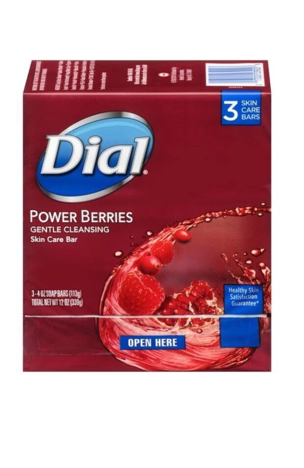 Dial POWER BERRIES 3 bar 4 OZ cada glicerina cuidado suave de la piel Foto 1 de 1