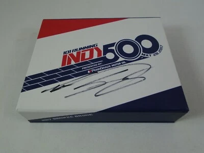 Takuma Sato Signed Box 2017 Indianapolis 500 101ST Running Bronze Pit Badge  - Image 1 of 4