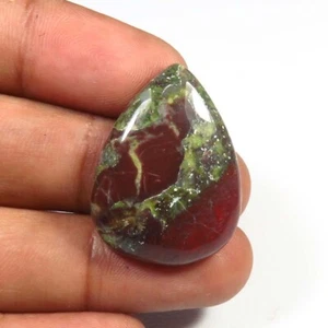 Natural Dragon Blood Green Cabs Polished Smooth Pear Jasper Gems 27x20 mm DC-70 - Picture 1 of 9