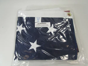 Amerikanische Flagge USA strapazierfähig bestickt Sterne genäht Streifen Ösen Nylon 5x8 Fuß - Bild 1 von 2