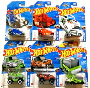 Hot Wheels~ HW RIDE ONS ~ Lot Of 6 ~ POWER WHEELS ~1:64~ NETFLIX LET'S RACE ~NM- - Picture 1 of 22