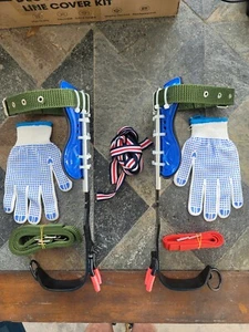 Tree Climbing Gear with Adjustable Straps, Safety Belt & Gloves (Inv 1028) - Picture 1 of 7
