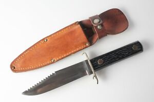 Colonial Prov, Providence RI fixed blade camping hunting knife, with can opener 