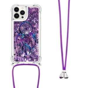 For Various Phone +Crossbody Quicksand Shockproof Case Cover Back Hot Wind Chime - Picture 1 of 6