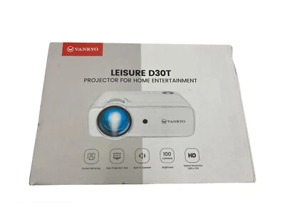VANKYO Leisure D30T Mini Wi-Fi Projector -White New Open Box - Image 1 of 3