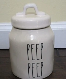 NUOVO Rae Dunn "PEEP PEEP"" contenitore per bambini di Pasqua organizzatore conservazione alimenti" - Foto 1 di 4