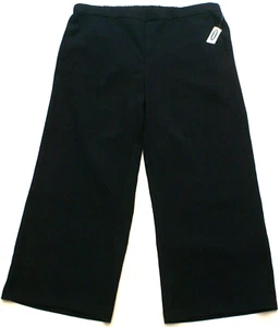 Old Navy High Rise Wide Leg Navy Blue Pants Elastic Waist Pull On, Womens 16 - Picture 1 of 3