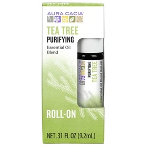 Aura Cacia Tea Tree Purifying Roll-on Essential Oil Blend 0.31 Fl oz Pack of 2 - Picture 1 of 2